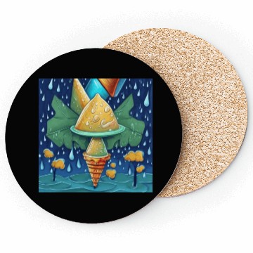 Discover ice cream art Coasters