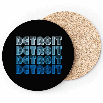 Discover Retro Detroit Michigan Coasters