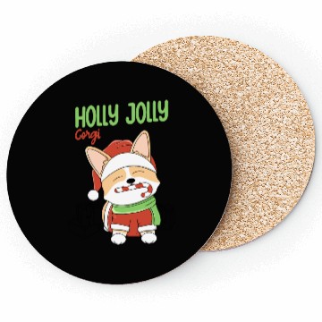Discover Holly Jolly Corgi Coasters