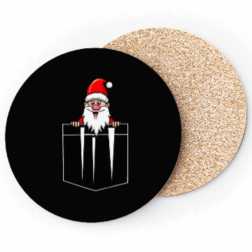Discover Santa Claus in breast pocket Coasters