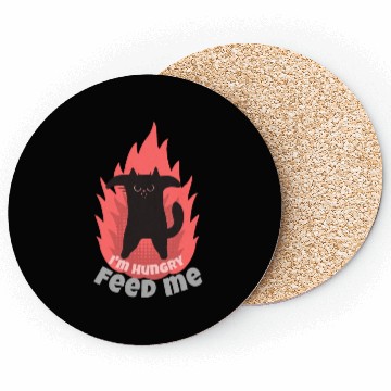 Discover Angry Hungry Cat Feed Me! Coasters