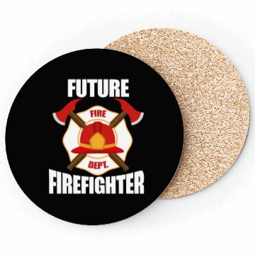 Discover Future Firefighter Fire Dept. Coasters