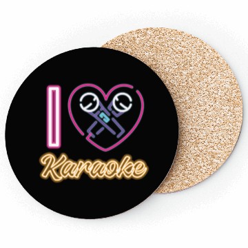 Discover Karaoke Singer Heart 80s Retro I Coasters