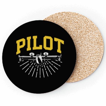 Discover Pilot Private Small Airplane Aircraft Coasters