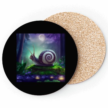 Discover Spiral Moongazing Snail Ombre Aqua Lavender sky Coasters