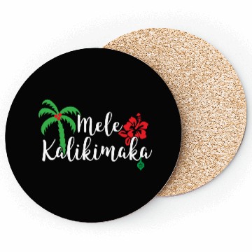 Discover Mele Kalikimaka Hawaiian Merry Christmas Coasters