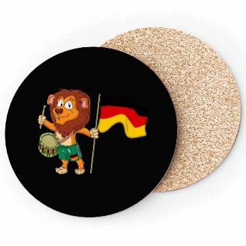 Discover Lion with the Germany flag Coasters