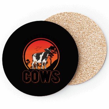 Discover Cow Young Cattle Cows Breeders Coasters