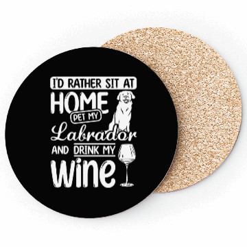 Discover Wine and Labrador Coasters