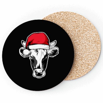 Discover Christmas Animals Cattle Xmas Farmer Coasters