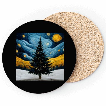 Discover Van Gogh Design Christmas Coasters