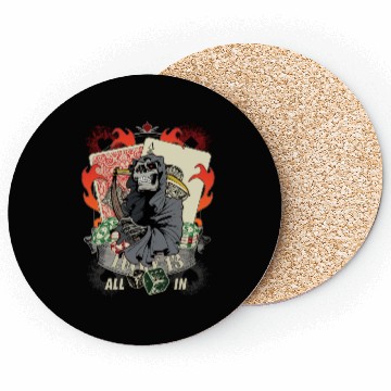 Discover All in Poker Lucky 13 Skull gift Coasters