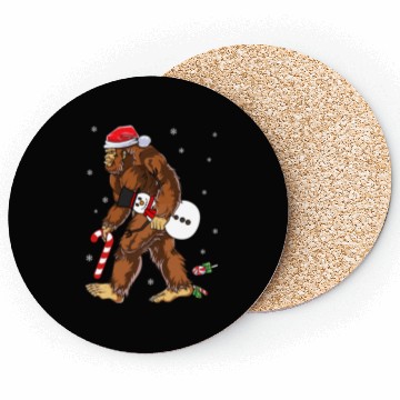 Discover Bigfoot Christmas Funny Winter Boys Men Sasquatch Coasters