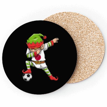 Discover Soccer Boy Dabbing Elf Squad Christmas Jersey Coasters