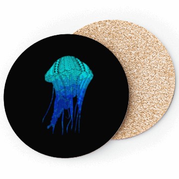 Discover Cool Ocean Blue Tribal Jellyfish Coasters
