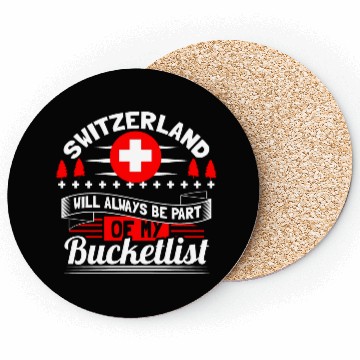 Discover Switzerland Mountains Country Gift Idea Coasters