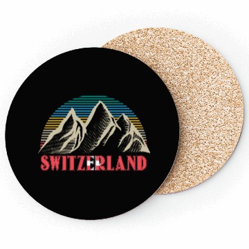 Discover Switzerland Mountains Gift Idea Coasters