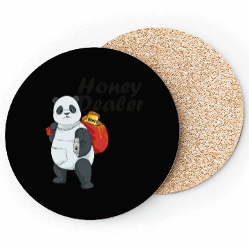 Discover Honey Dealer Farmer Beekeeper Bees Panda Coasters