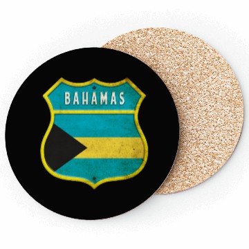 Discover Bahamas coat of arms flag design Coasters