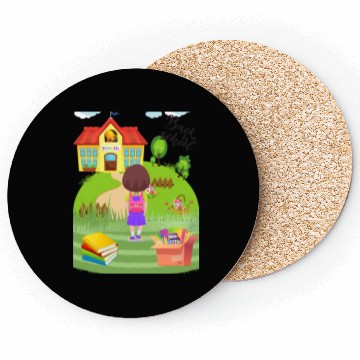 Discover back to school kids Coasters desing