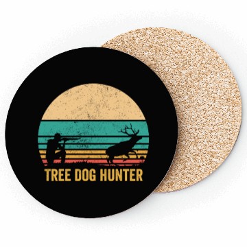 Discover Deer Hunting Deer Hunter Tree Dog Hunter Retro Coasters