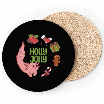 Discover Holly Jolly Axolotl Coasters