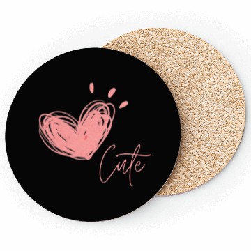 Discover Cute pink heart. Coasters