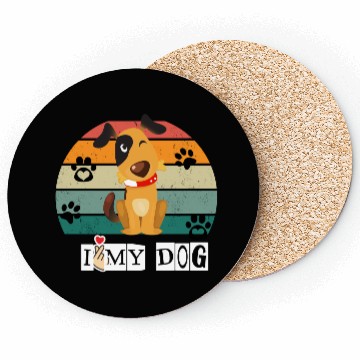 Discover I Love My Dog Coasters