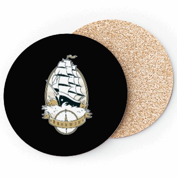 Discover Old school ship waves sea sailing Old school ship Coasters