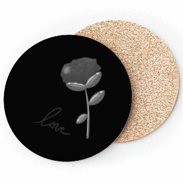 Discover gray flower symbol nature Coasters
