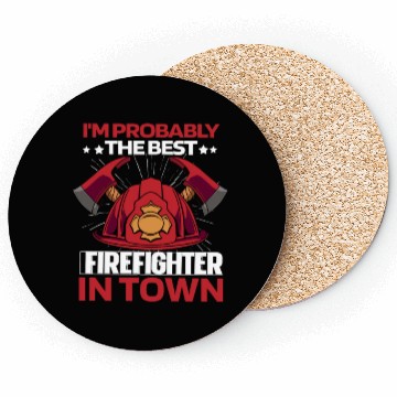 Discover Firefighter Thin Red Line Helmet Coasters