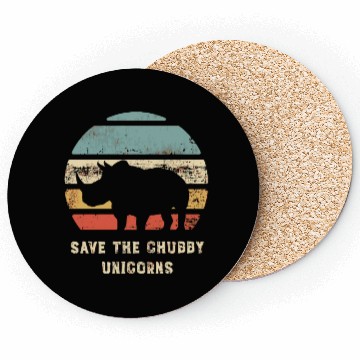 Discover Vintage Save The Chubby Unicorns Retro Coasters