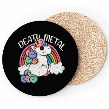 Discover Rainbow Unicorn Satan Love Metal Music Heavy Rock Coasters