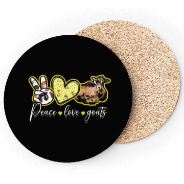 Discover Peace Love Goats - goat Coasters