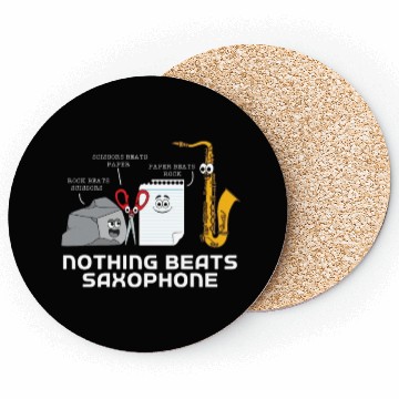 Discover Rock Paper Siccor Nothing Beats Saxophone Coasters