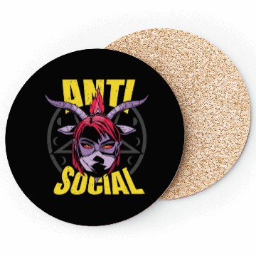 Discover Not social devil horns Not social devil horns insp Coasters
