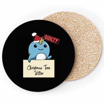 Discover Narwhal christmas funny prison Coasters
