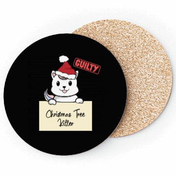 Discover Unicorn cat christmas funny prison Coasters