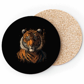Discover Tiger Portrait Coasters