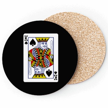 Discover King Of Spades Playing Card Coasters