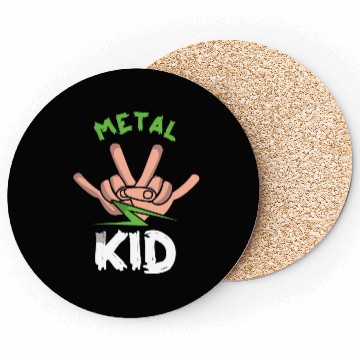 Discover Rocker Sign Rock Hand Metal Kid Metal Lover Coasters