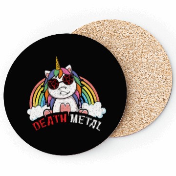 Discover Satan Rainbow Unicorn Love Metal Music Heavy Rock Coasters