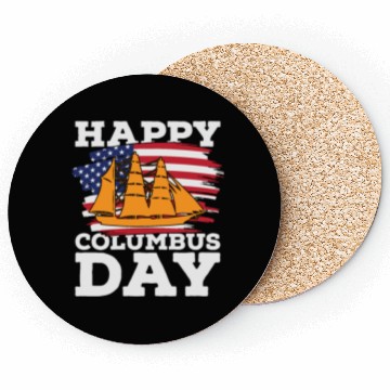 Discover Columbus Day 1492 Coasters