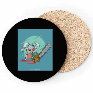 Discover Angry rabbit chainsaw Angry rabbit chainsaw inspir Coasters