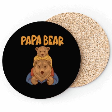 Discover Papa Bear With Bear Cub Daddy Papabear Fathers Day Coasters