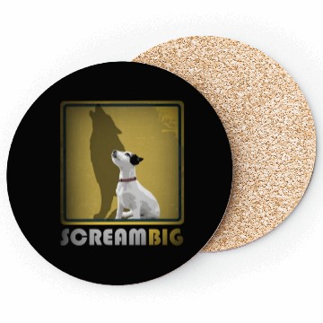 Discover Dog sweet Puppy Jack Russell, Scream Big Wolf Coasters