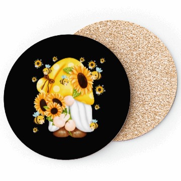 Discover Sunflower Gnome With Bee Coasters