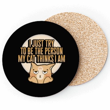 Discover Cat Meme Design for a Cat Lady or Cat Mom Coasters