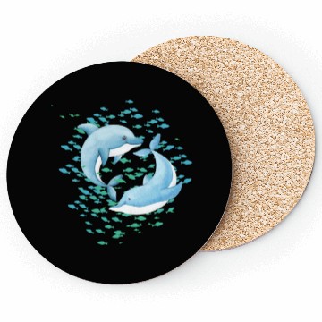 Discover PLAYFUL BLUE DOLPHINS Coasters