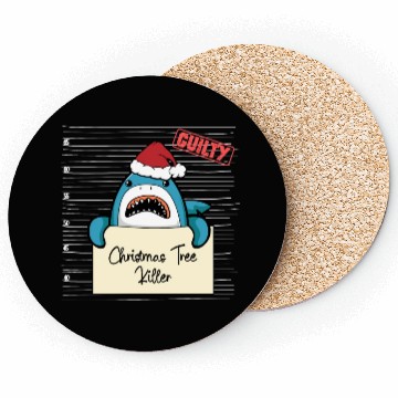Discover Shark christmas funny prison Coasters